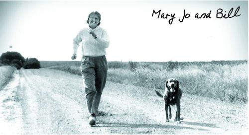 Mary Jo Wegner and her dog, Bill