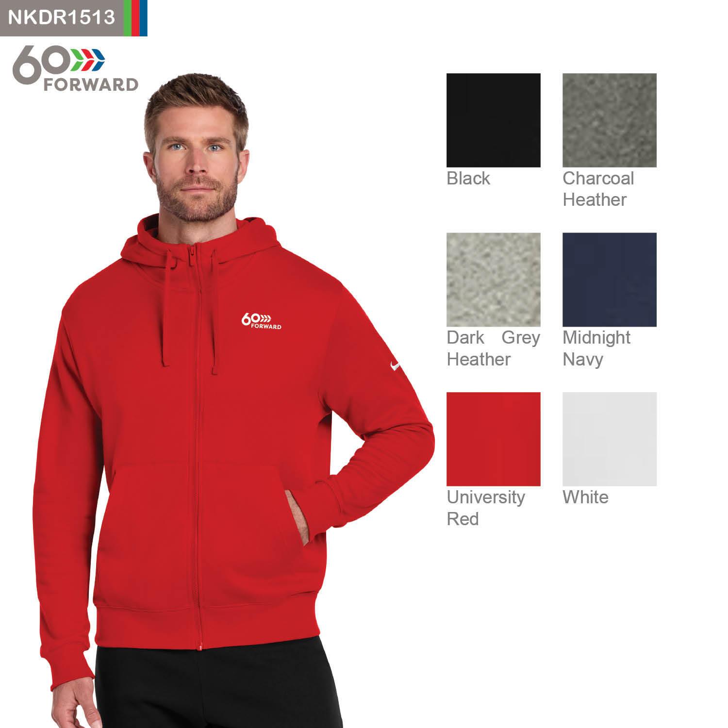 Nike Club Fleece Sleeve Swoosh Full-Zip Hoodie