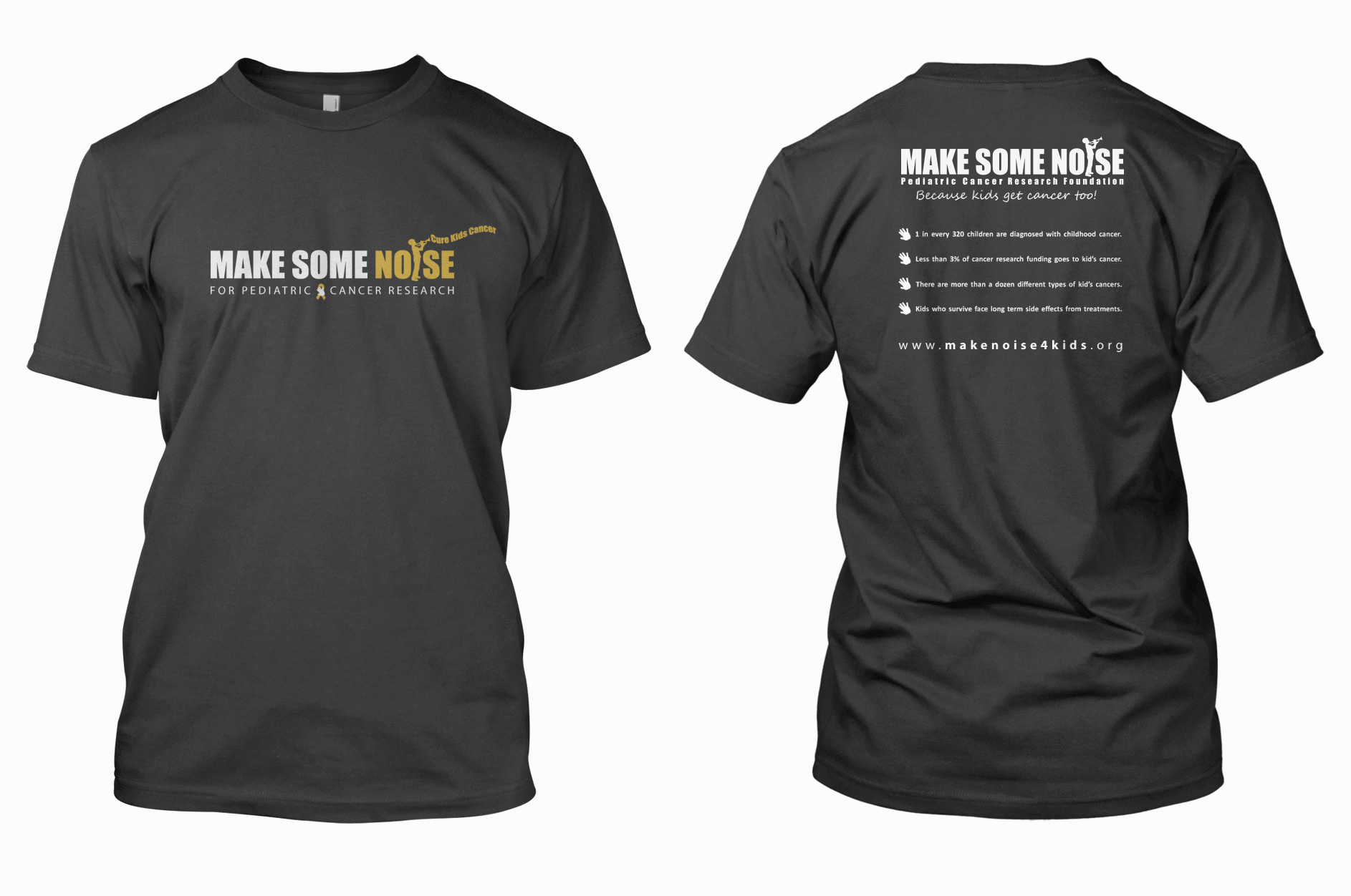 Make Some Noise T's in Grey