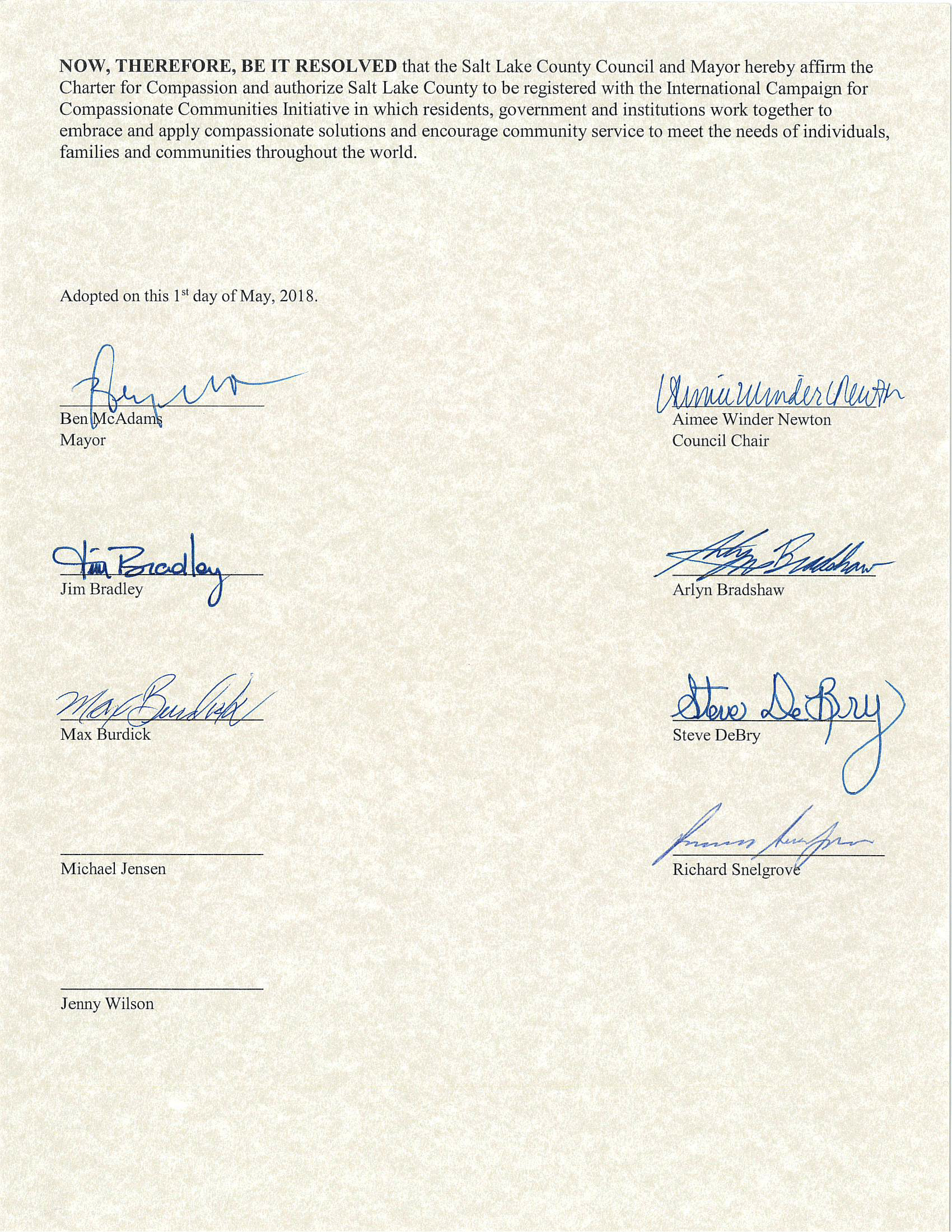 salt lake resolution continuation