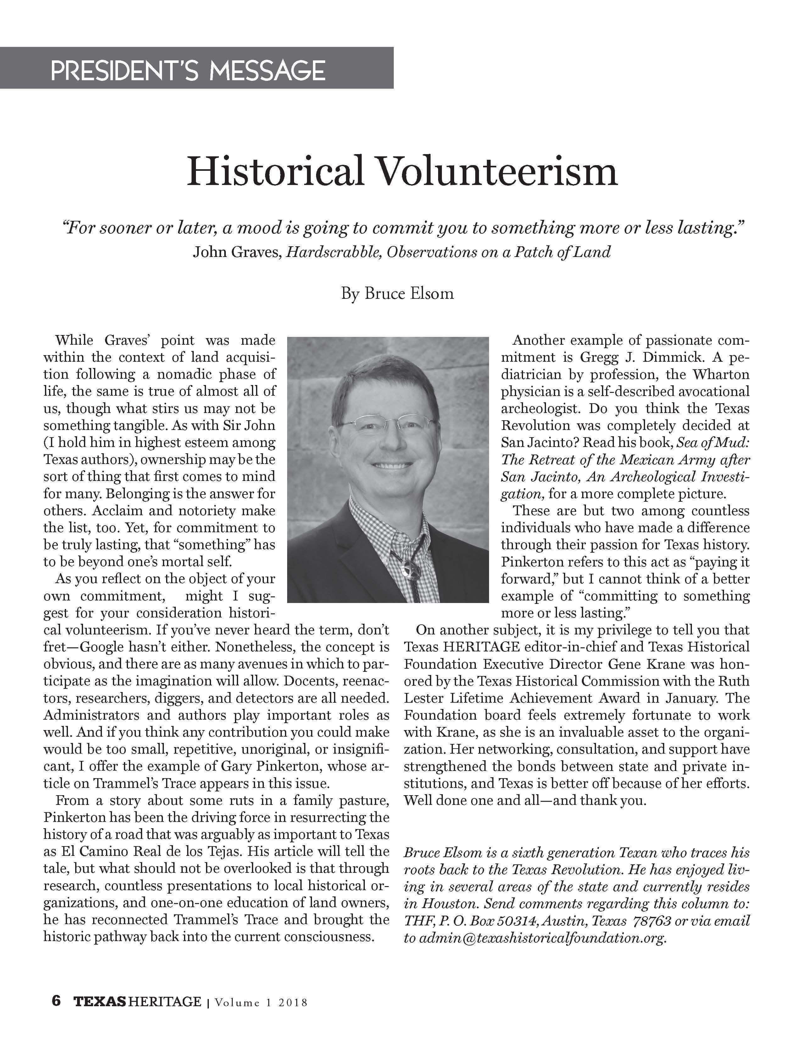 Historical Volunteerism