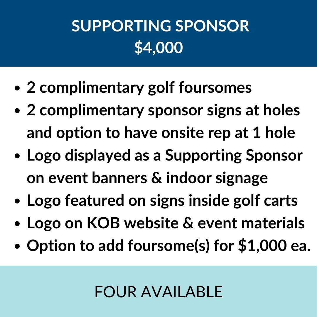  $4,000 Supporting Sponsor (4 available)