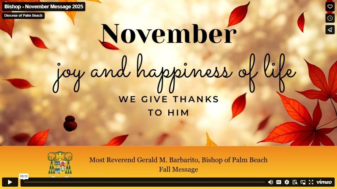 November 2025: Bishop Barbarito on All Saints and All Souls