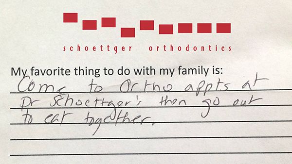 My favorite thing to do with family is...