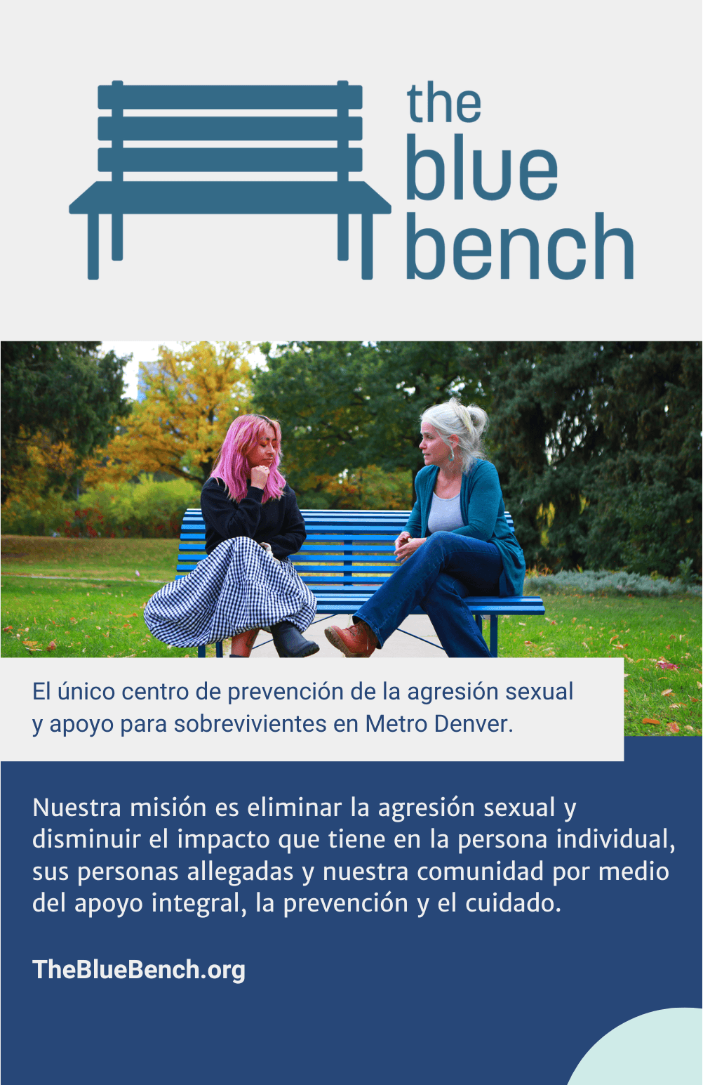 The Blue Bench Folleto de Servicios Generales