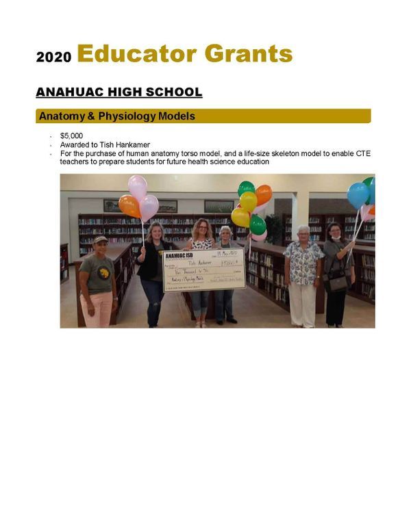 Anahuac ISD Education Foundation Who We Are Our Partners