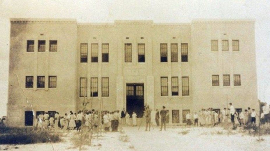 Historic photograph of the Stuart High School Building 