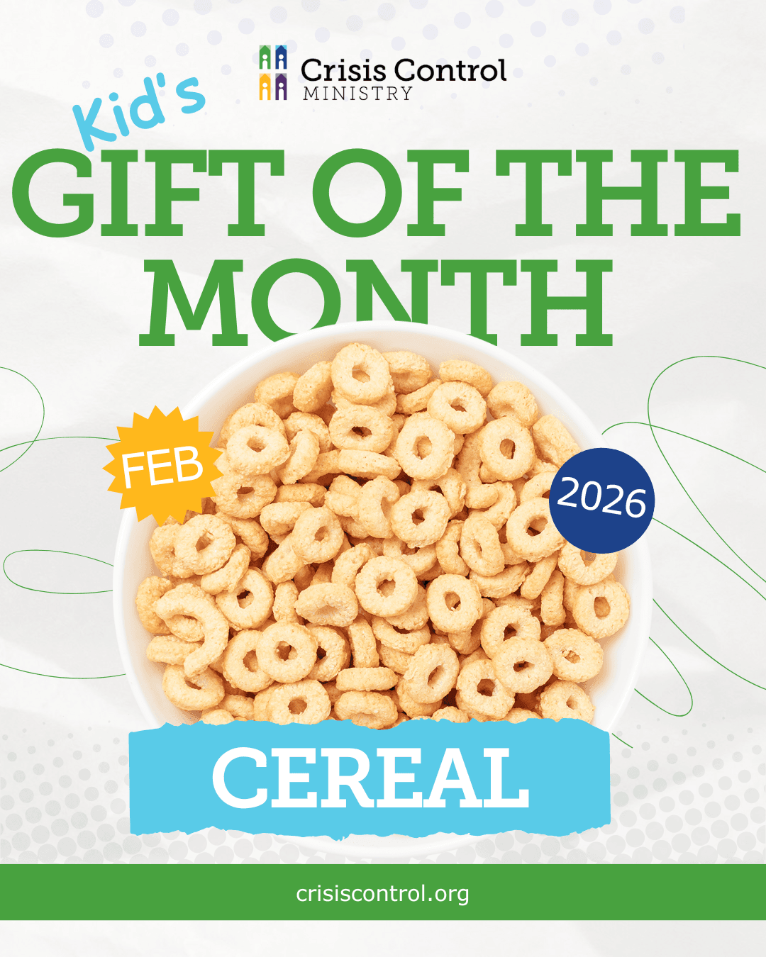 February 2026 Kid's Gift of the Month - Cereal