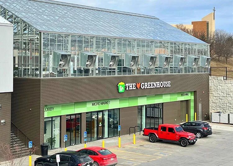 The MicroMarket store front below the greenhouse at the Highlander development off 30th Street