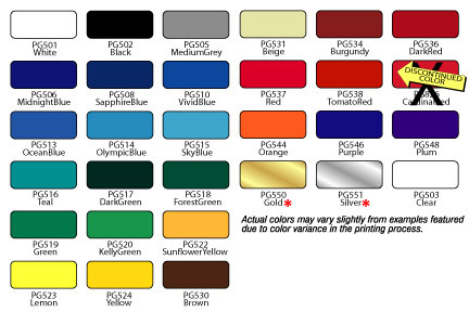 Aahs Signs : Company Info : Resources : RTA Color Chart