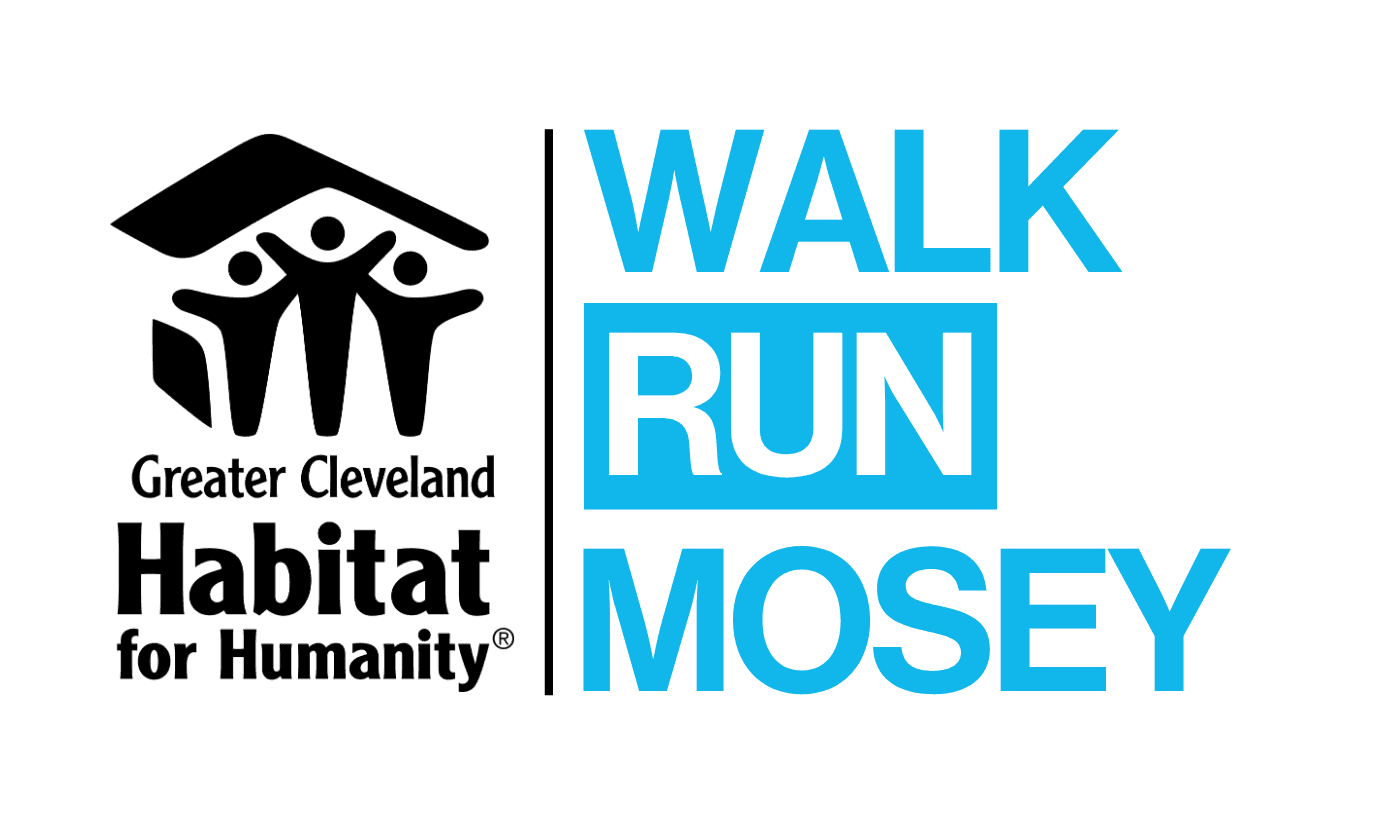 Walk Run Mosey Logo Habitat's 5k and 1 Mile 