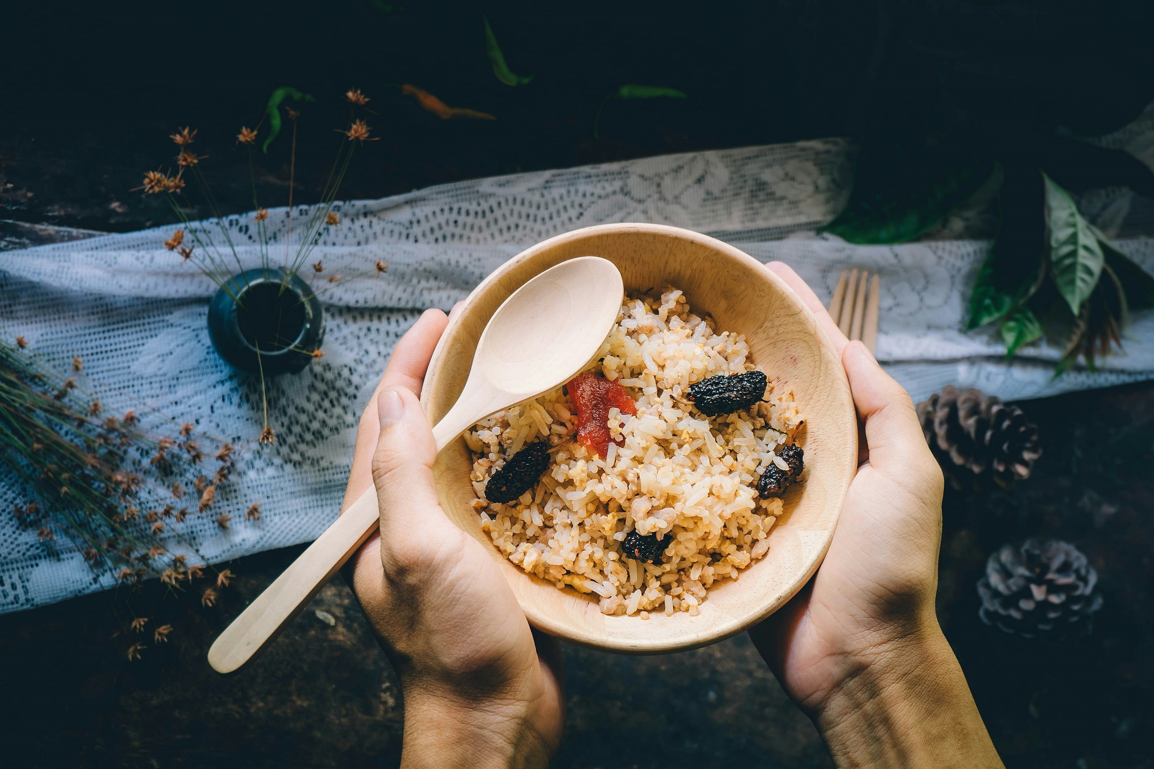 Steamy bowl of rice