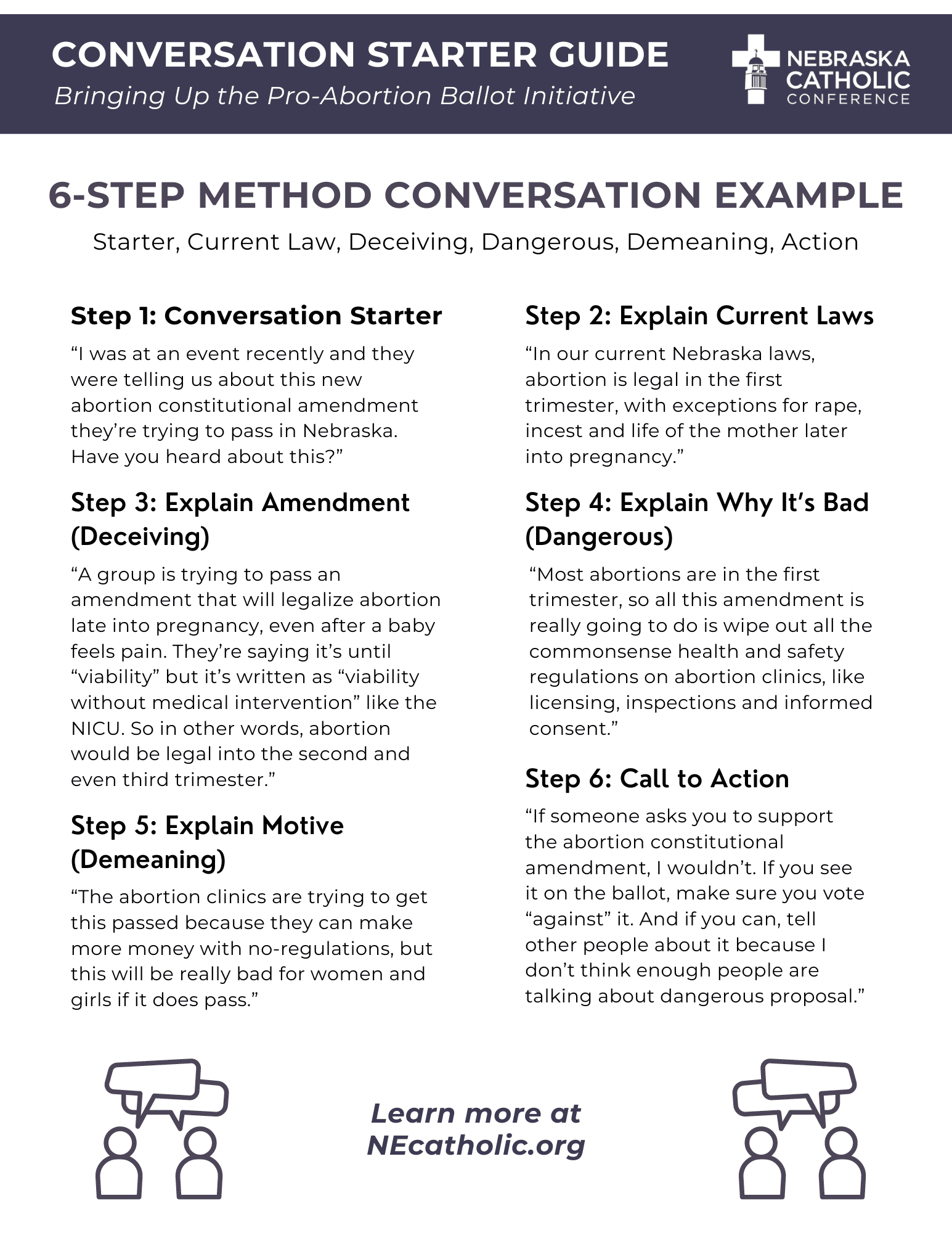 Conversation Starter Guide (One Pager)