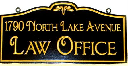 A10105 - Elegant Law Office Hanging Sign