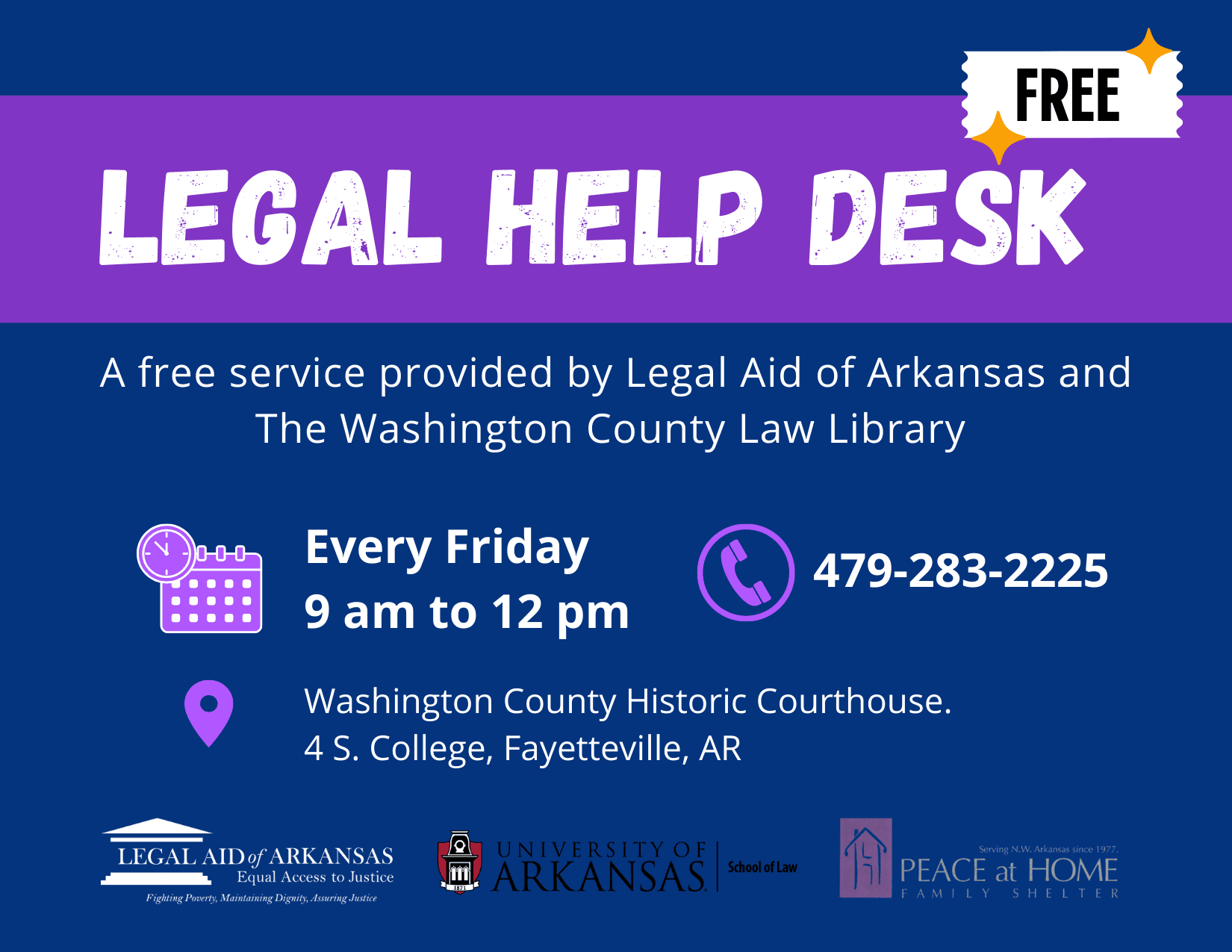 Get Answers to your Questions at the Washington County Law Help Desk 