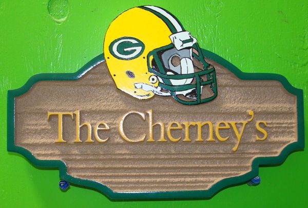 WP-1250 - Carved Wall Plaque of Logo for Football Team, Personalized,  Artist Painted