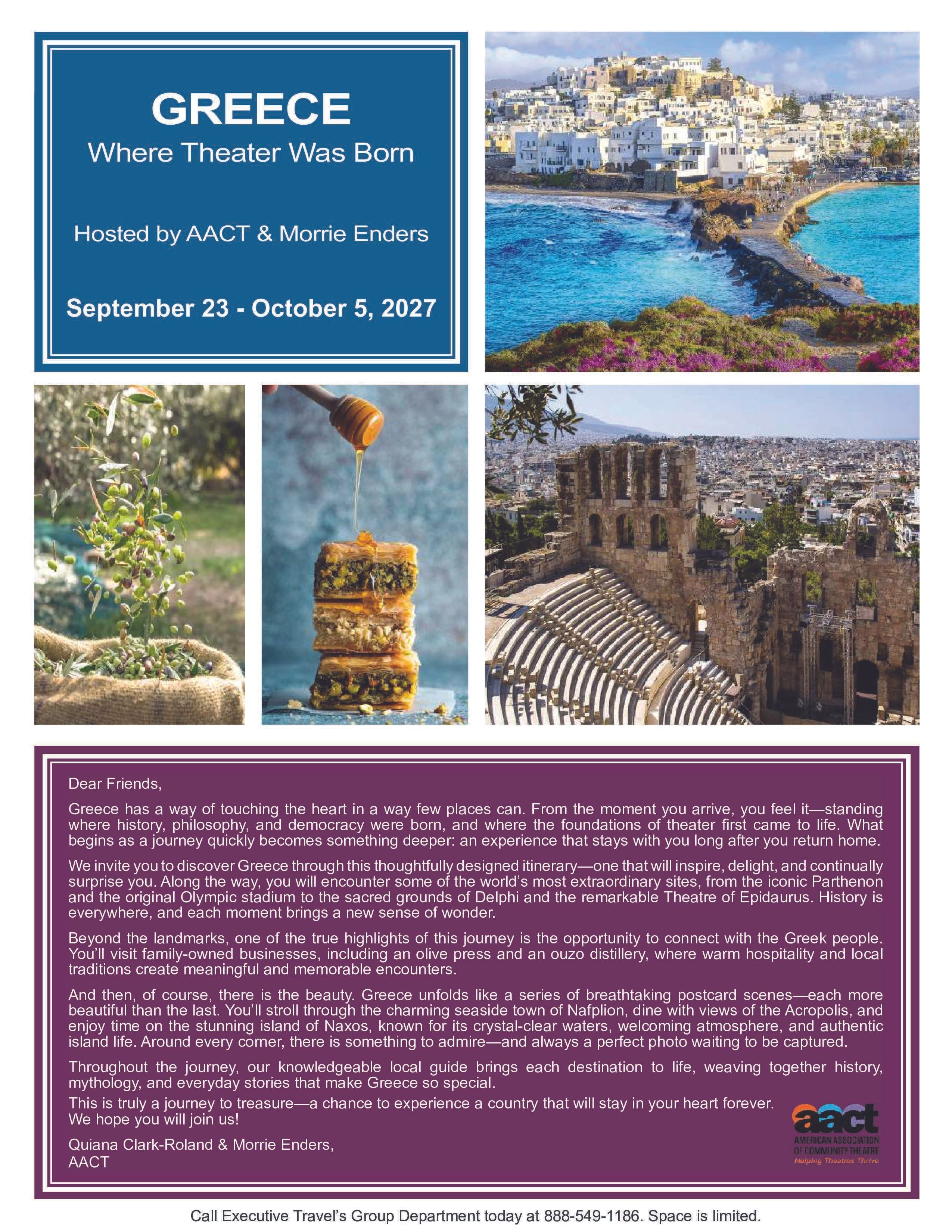 Greece Brochure page 1