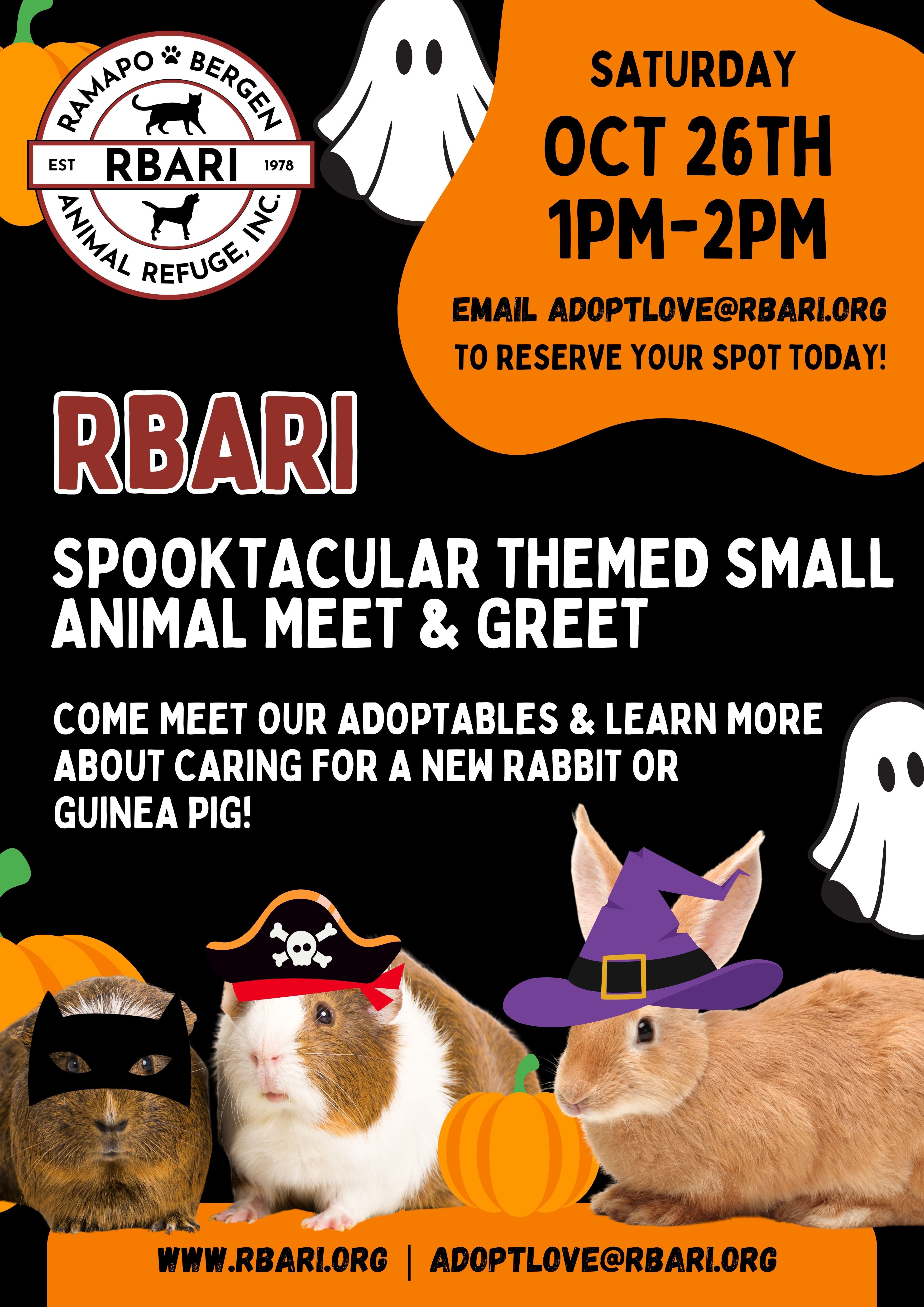 Spooktacular Themed Small Animal Meet & Greet