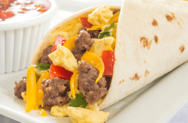 Easy Back to School Breakfast Sausage Burritos Recipe