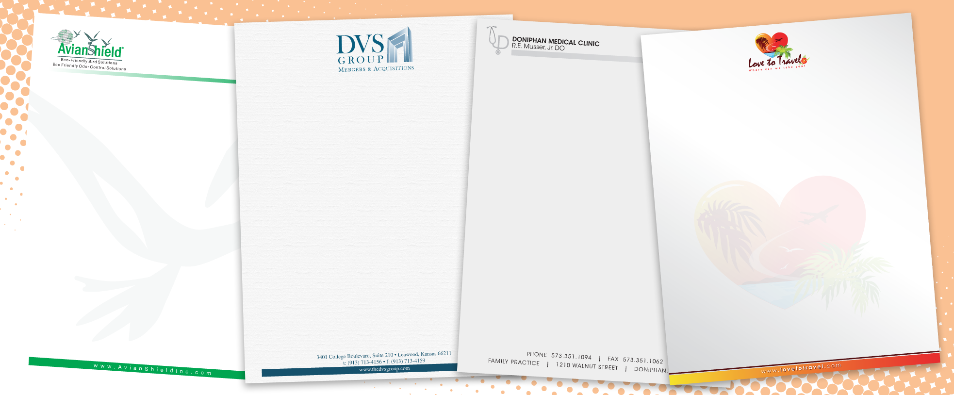 letterhead stationary overland park business printing watermarked stationary