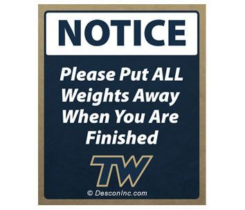 Put Away Equipment Sign
