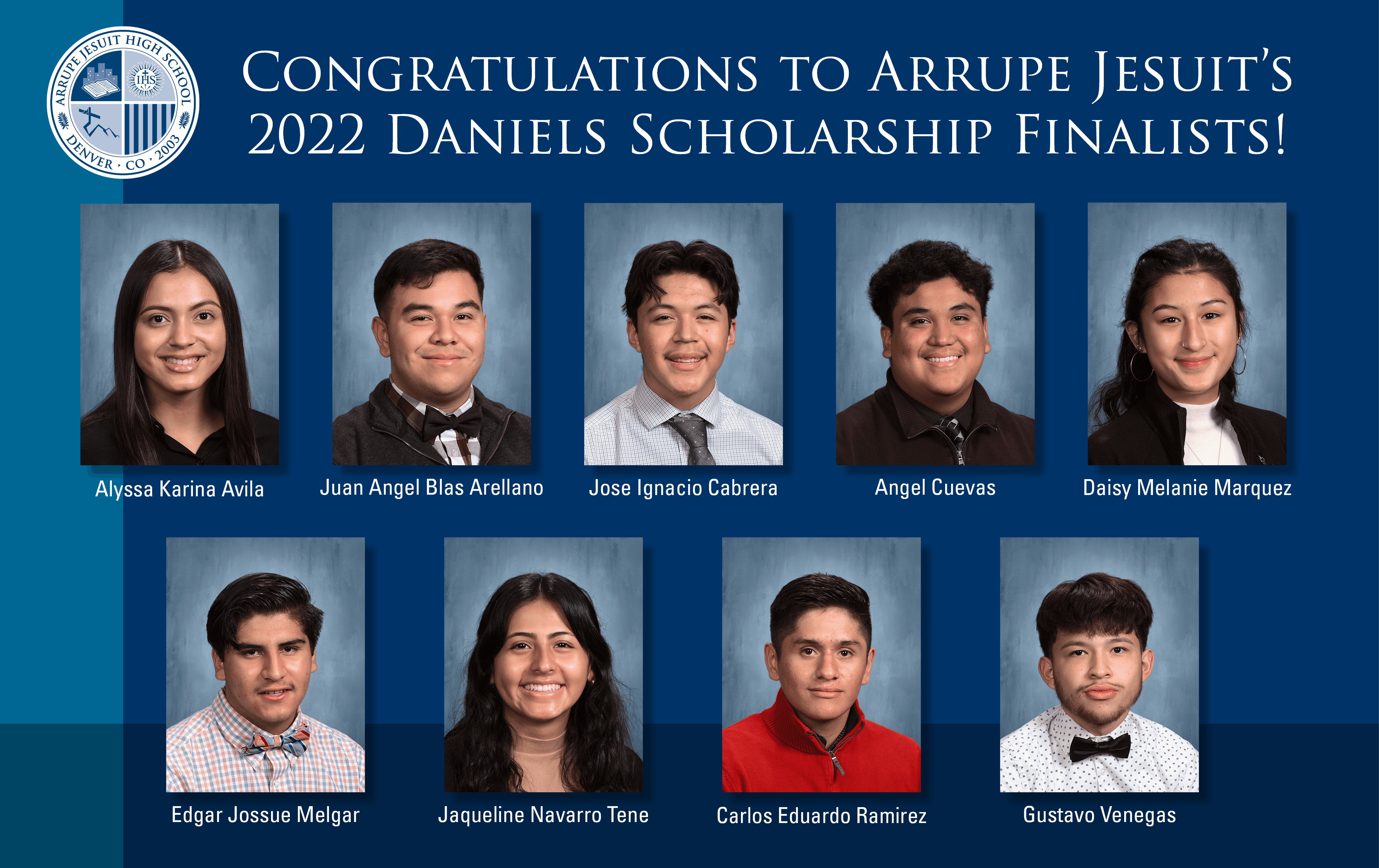 Arrupe Jesuit Celebrates Nine Finalists for ﻿the 2022 Daniels Scholarship