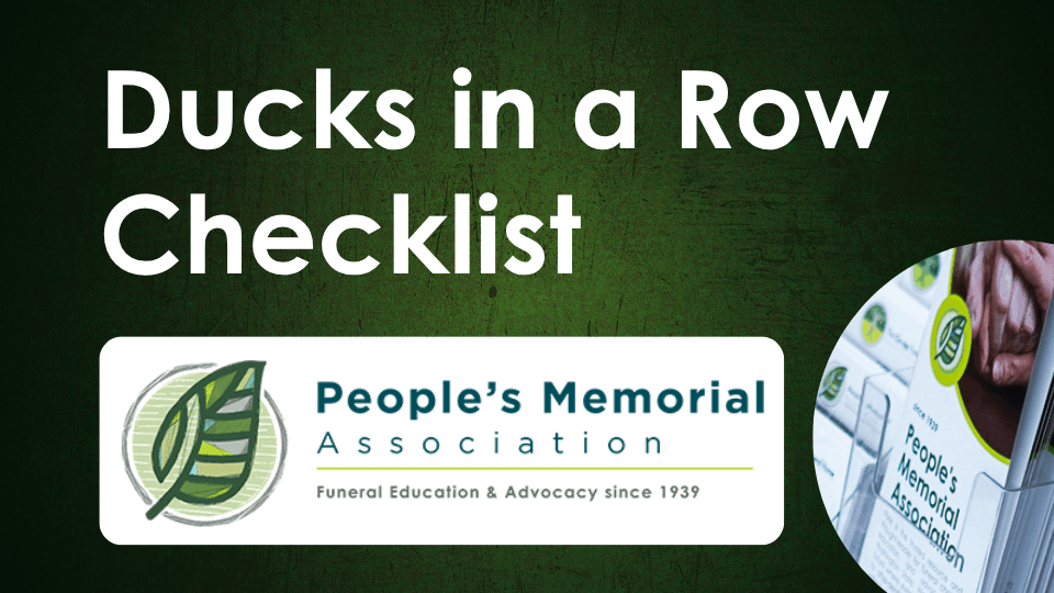 Ducks in a Row Checklist