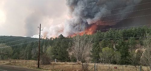 Calf Canyon Fire, April 29, 2022. Courtesy of Wikipedia; image in the public domain