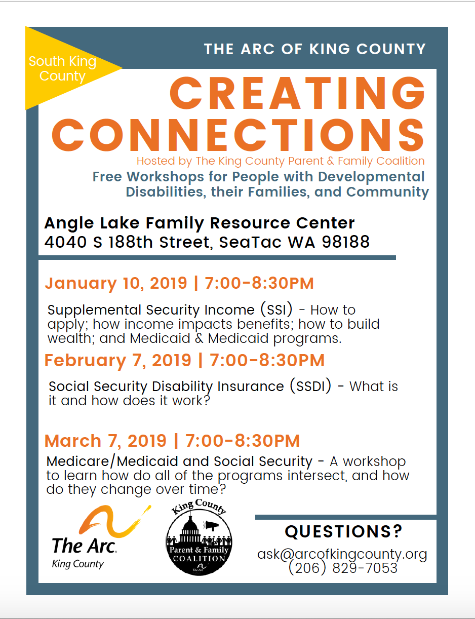 Creating Connections (South King County) - Medicare/Medicaid and Social Security