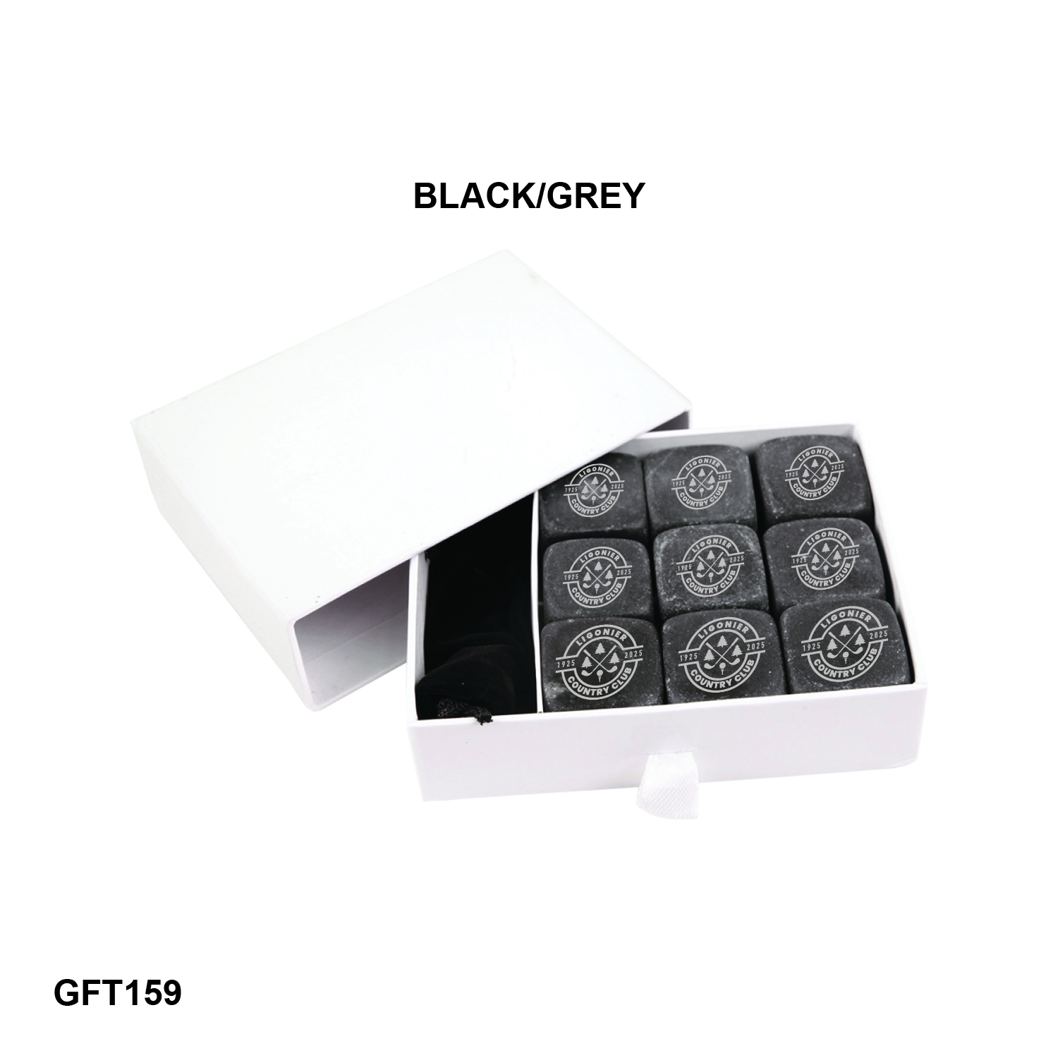 1" x 1" 9-Piece Whiskey Stone Set