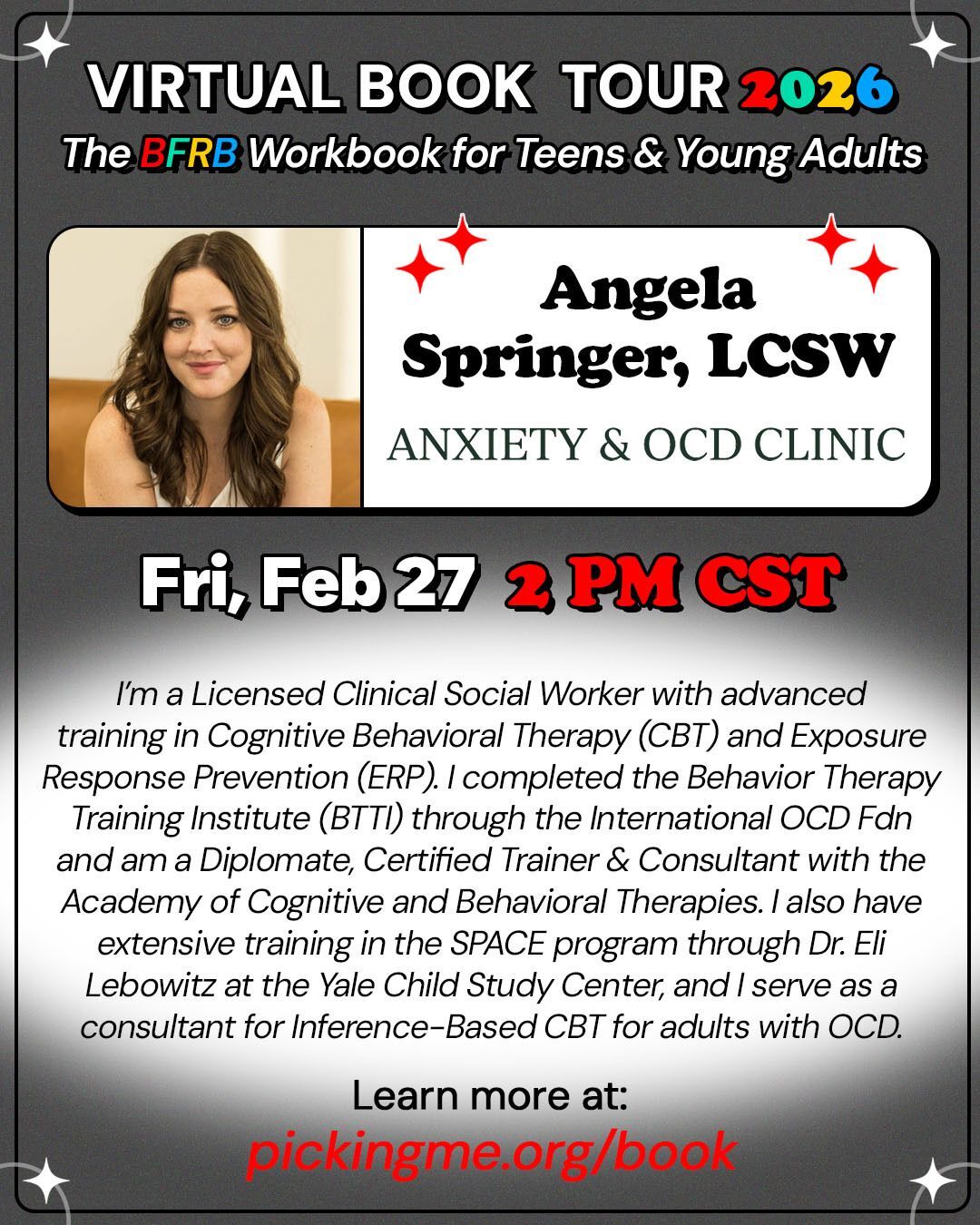 Fri, 2/27: 2 PM CST Angela Springer LCSW, OCD Missouri