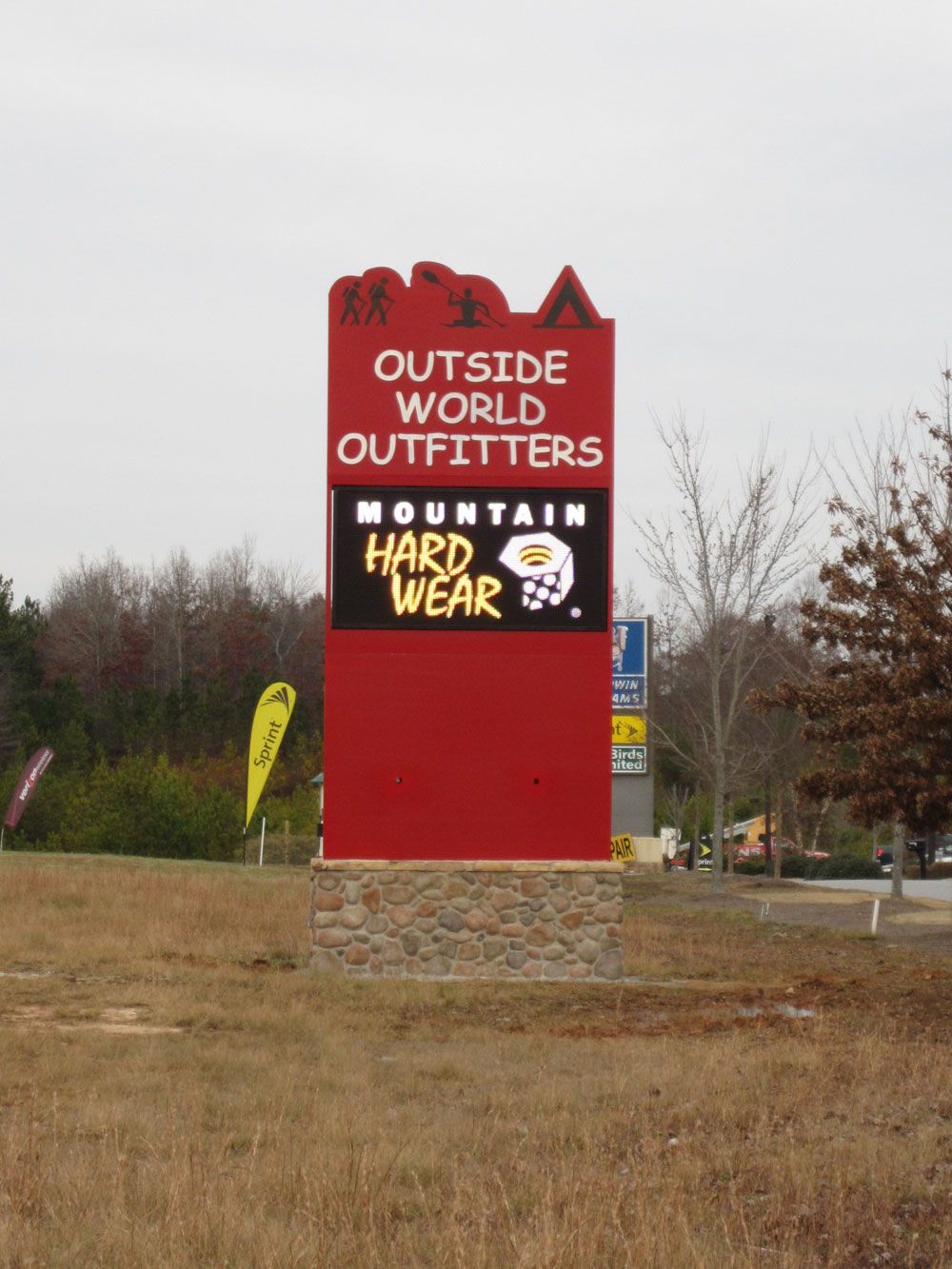 The Outside World Monument Sign