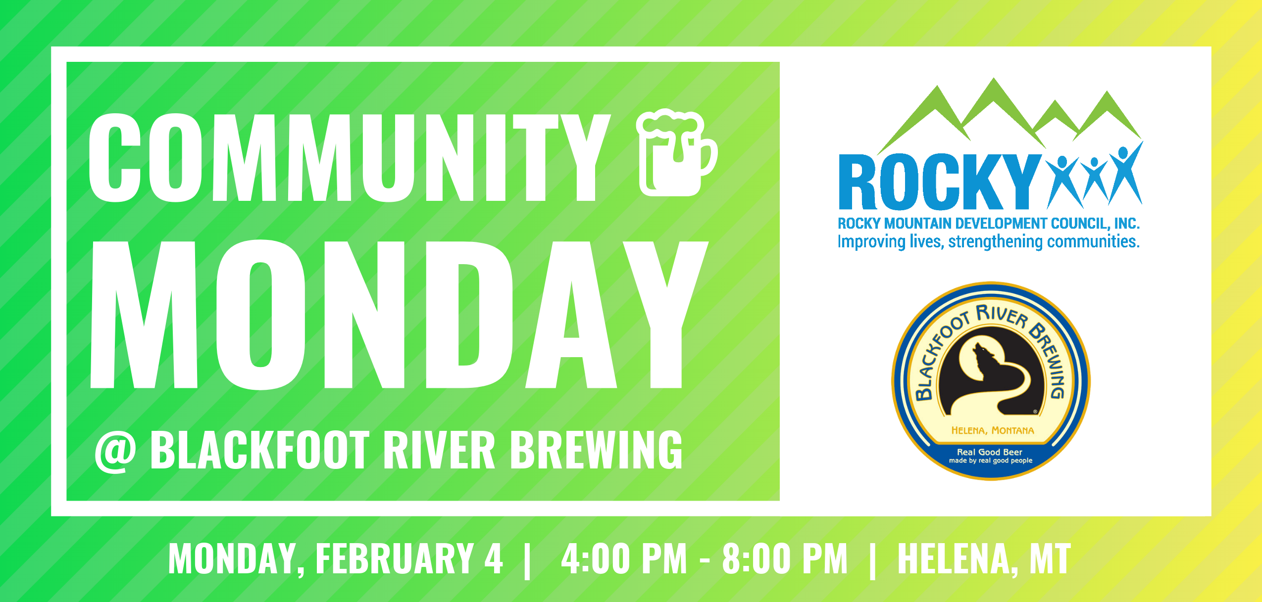 Rocky's Community Monday at Blackfoot River Brewing