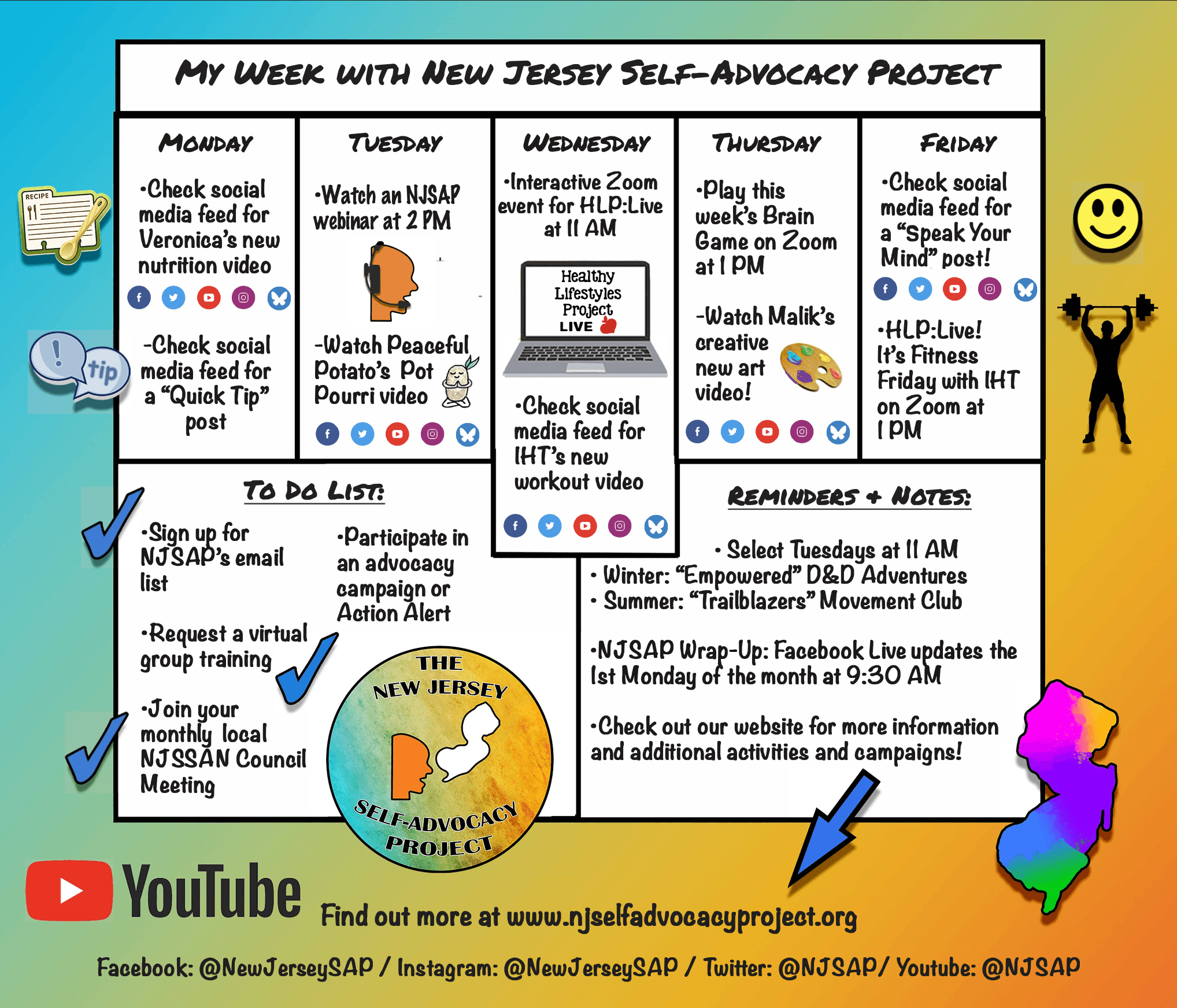 NJSAP Weekly Activities