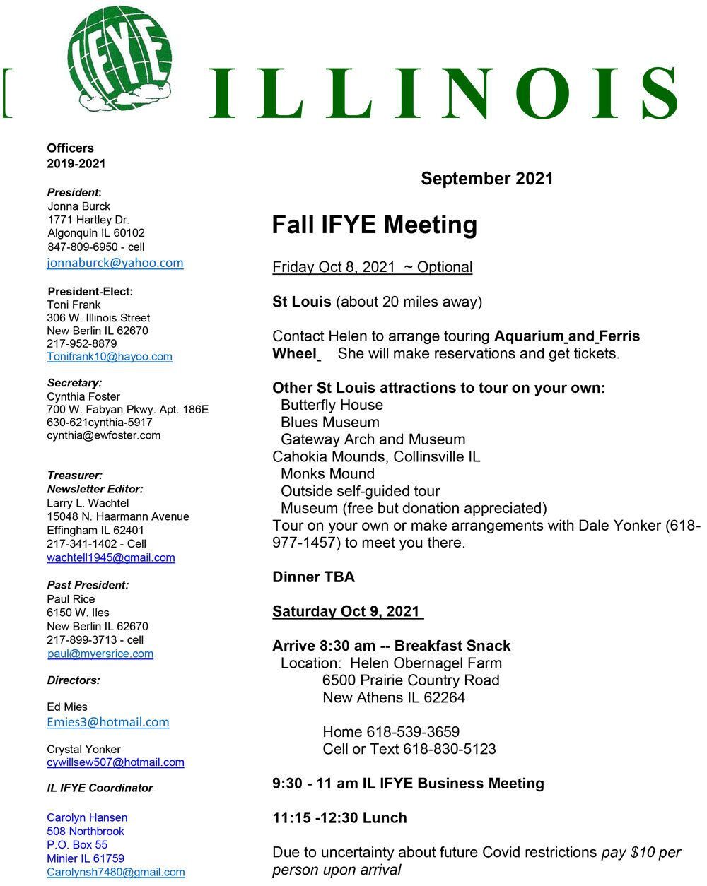 Read the Illinois September 2021 Newsletter