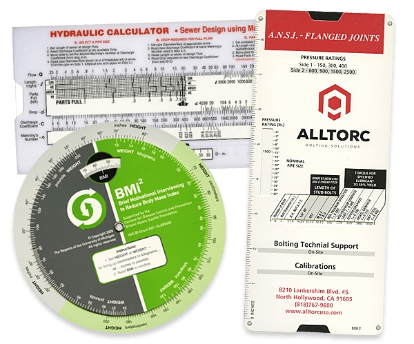Engineering, Mathematical Slide and Wheel Calculators