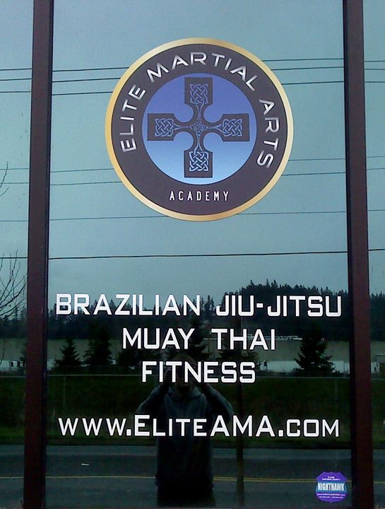Elite Martial Arts Window Lettering
