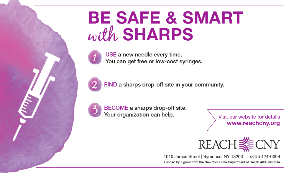Help promote safe use and disposal of sharps