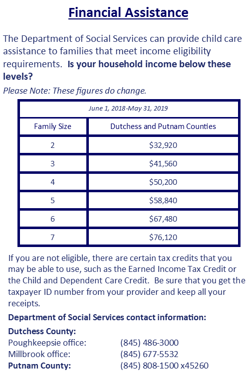 Nj Child Care Subsidy Program Income Chart