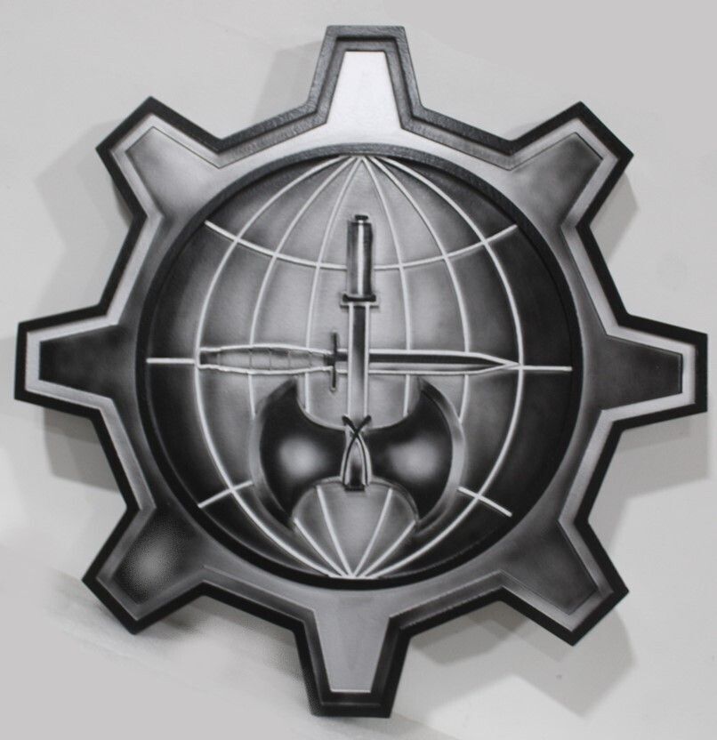 IP-1685 - Carved 2.5-D Multi-Level  Plaque of the Seal / Crest of a Unit in the Department of Defense 
