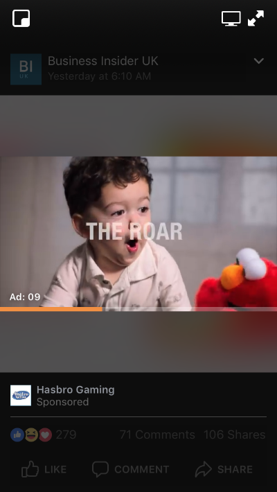 facebook midroll ad