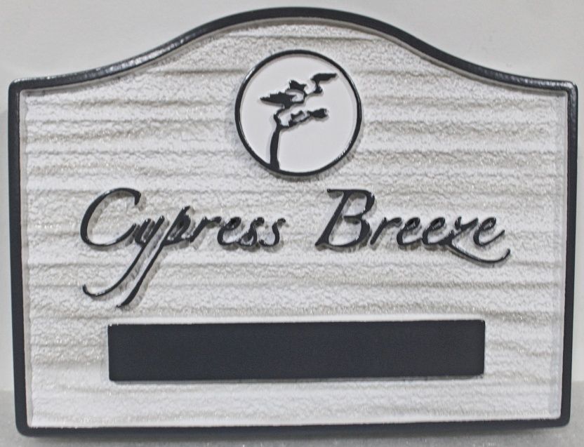 L21955 - Carved and Sandblasted HDU Sign for "Cypress Breeze"