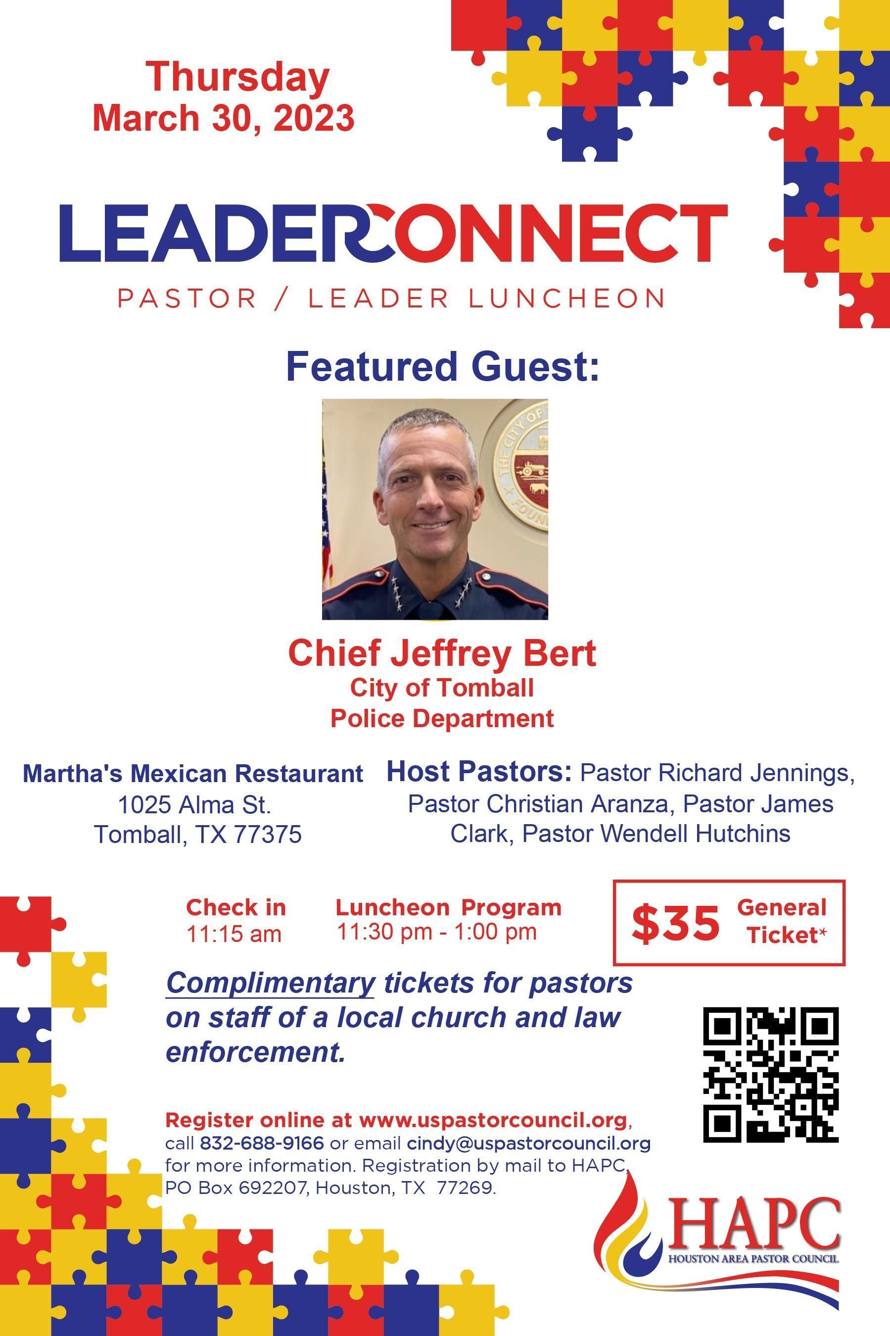 Pastor LeaderConnect Luncheon in Tomball, Texas