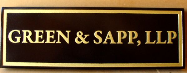 C12082 - Sandblasted HDU Name Sign for Financial Planning Group , with Raised Text and Border