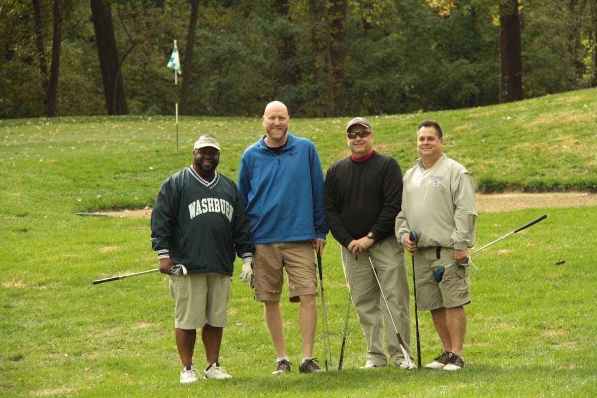 Golfers at golf event