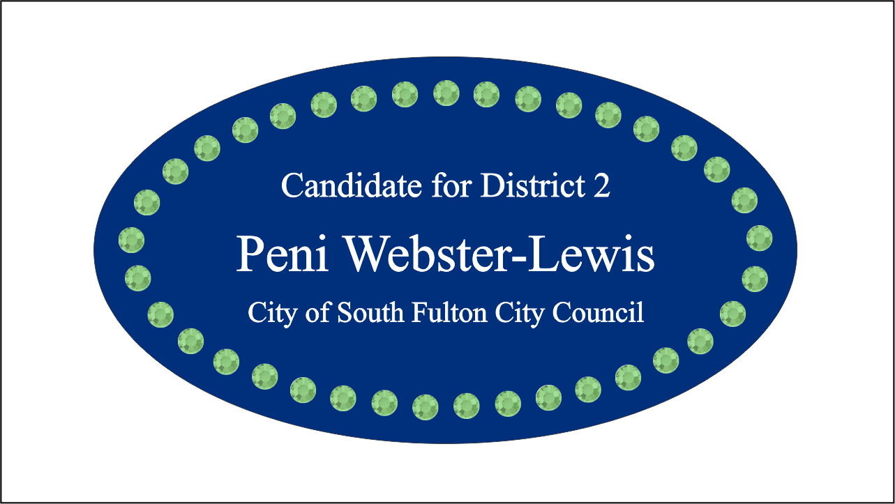 OVAL BLING NAME BADGE