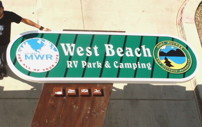 G16302 - All-Weather Sign for Outdoor Recreation RV Park and Camping