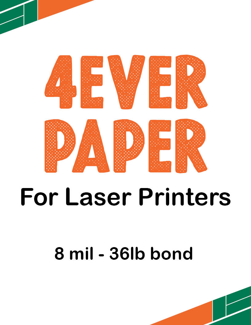 8 mil or 36lb bond Copy Paper