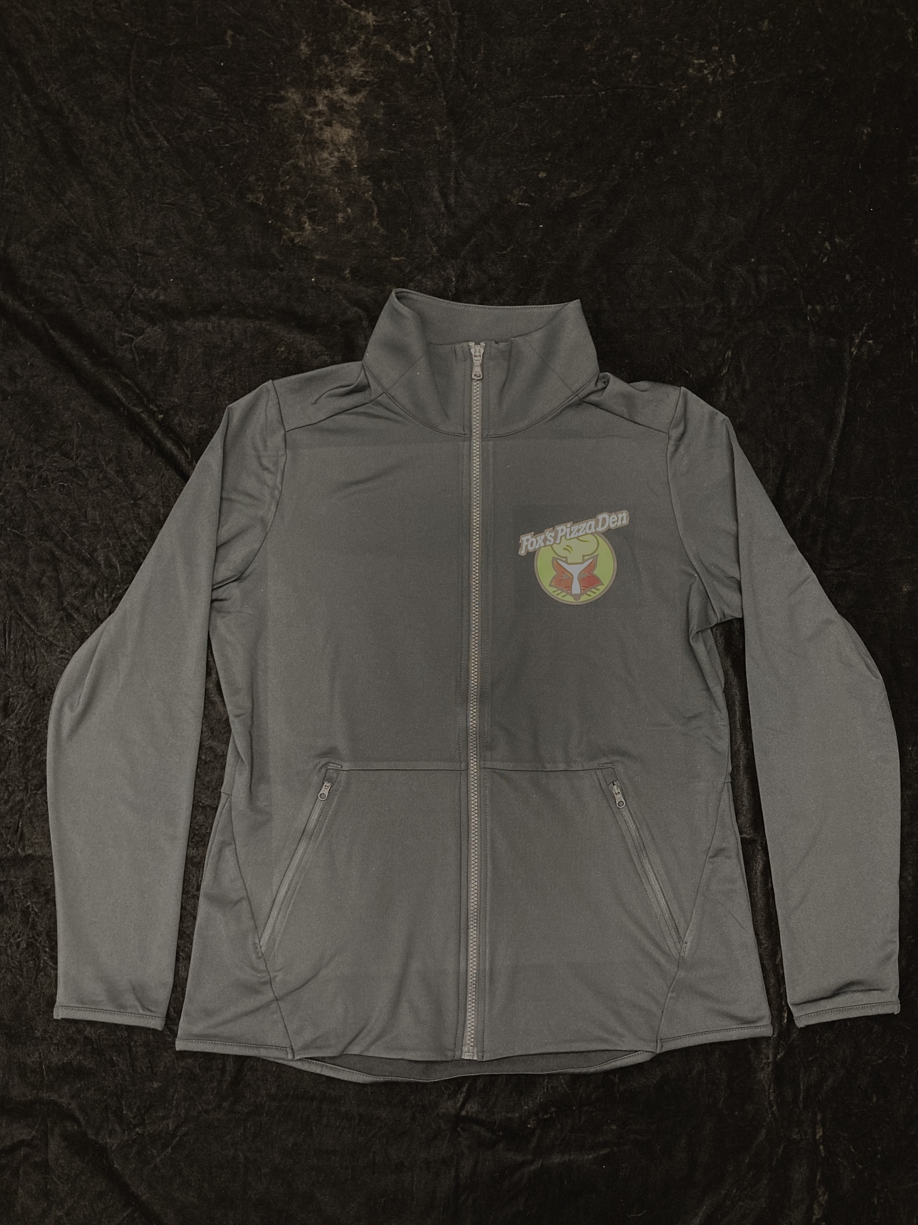 SALE Fox's Logo - LADIES Medium Black Moisture-Wicking Full-Zip Jacket