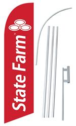 State Farm Swooper/Feather Flag + Pole + Ground Spike